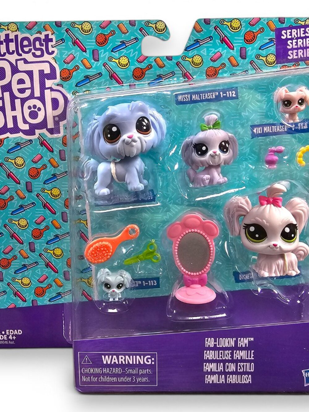 Hasbro Littlest Pet Shop Fab Lookin Fam Maltese Dog #1-110 - #1-114 NEW LPS 2016
